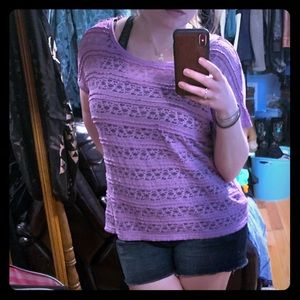 ☀️Aeropostale Lavender Lace overshirt. ☀️